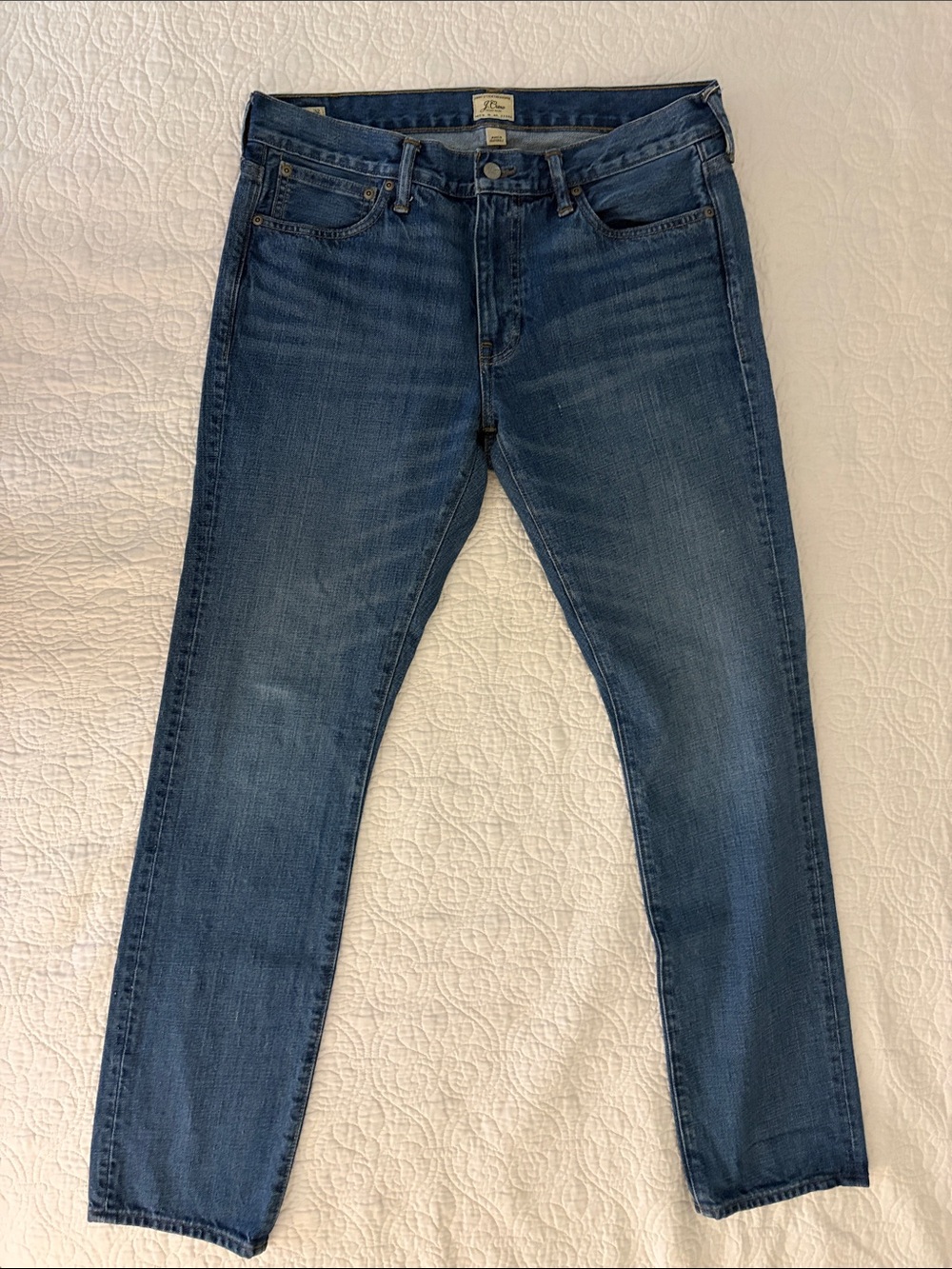 J. Crew Men’s Slim Straight Jeans - Dark Blue Denim